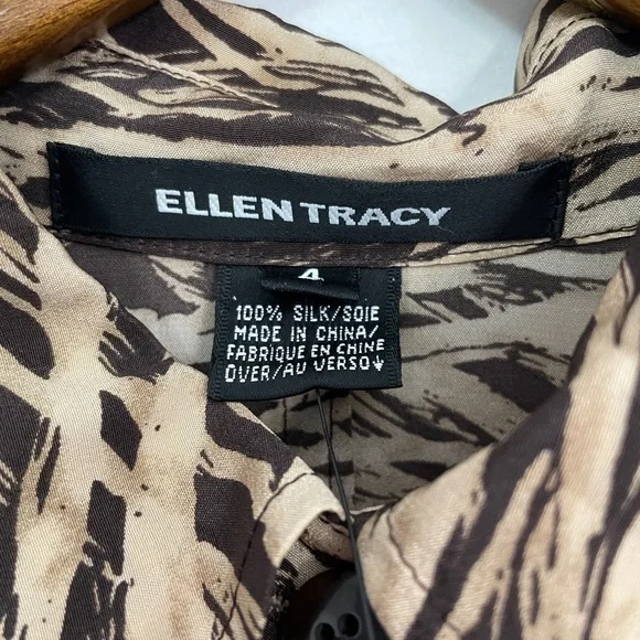 Ellen Tracy 100% Silk Sequoia Midi Dress - Picture 12 of 14
